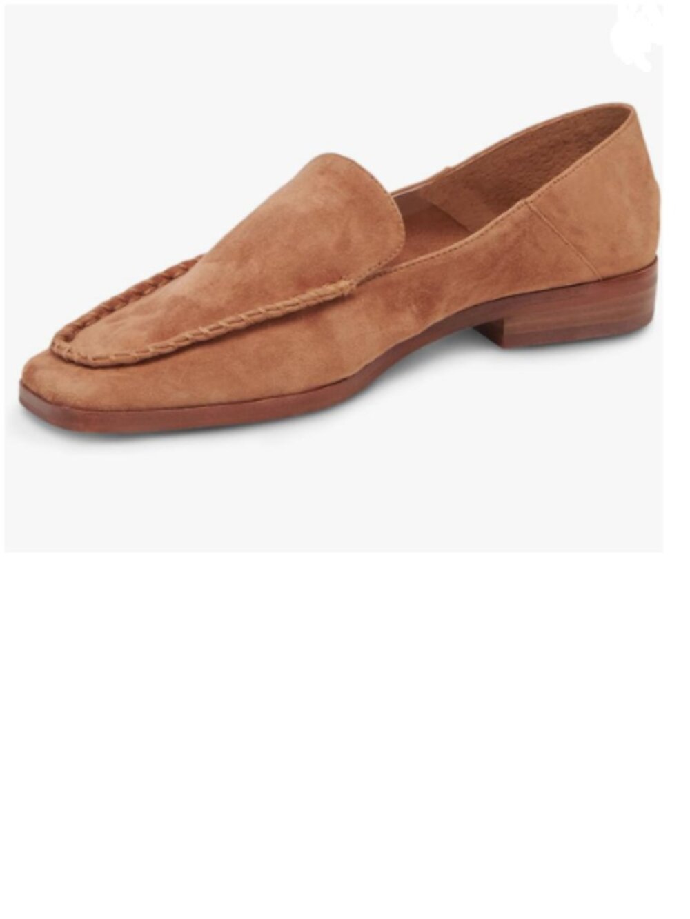 YDN Brown Chunky Low Heeled Loafer Squared Toe Slip On Fashion Office Shoes